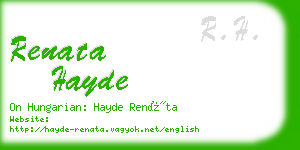 renata hayde business card